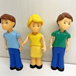 Vintage Little Tikes Dollhouse People Mom & two Dad Doll Figures 1990's